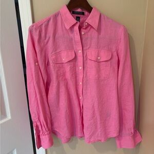Ralph Lauren Vibrant Pink Linen Shirt